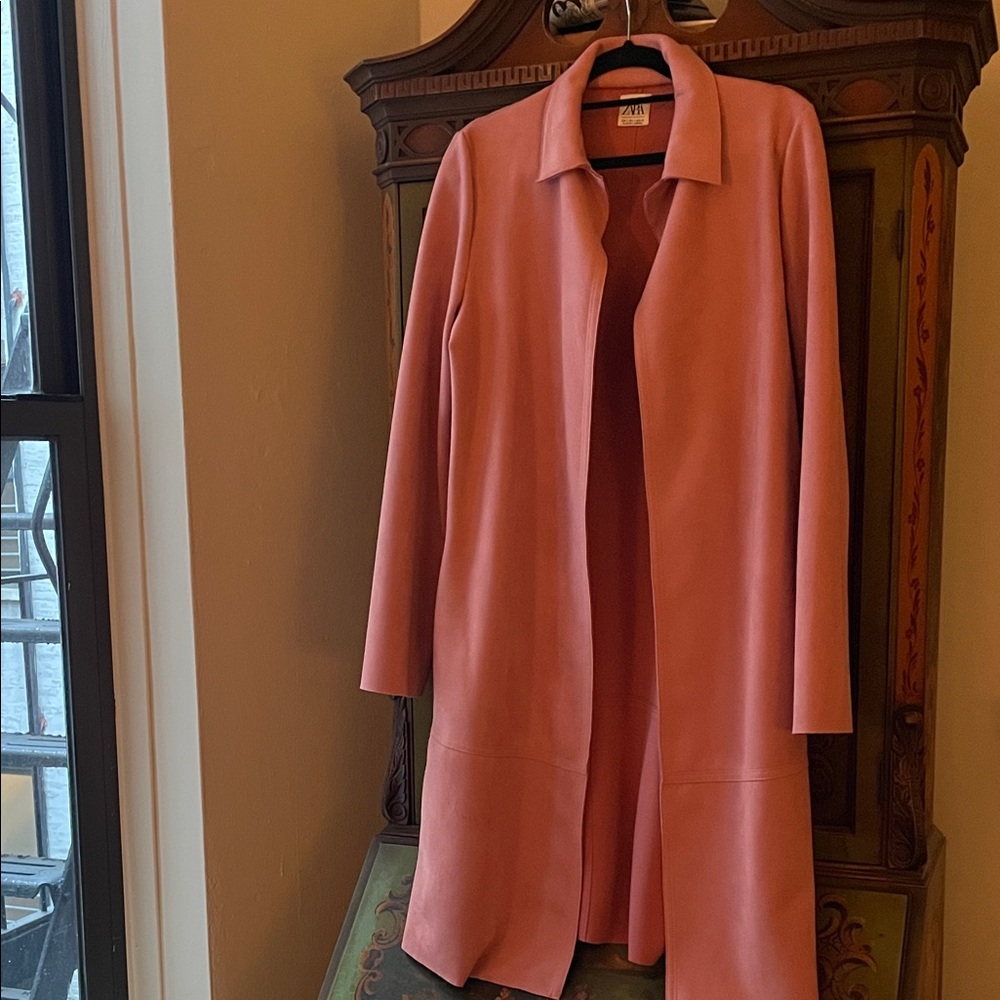 Beautiful Zara Pink Trench Coat